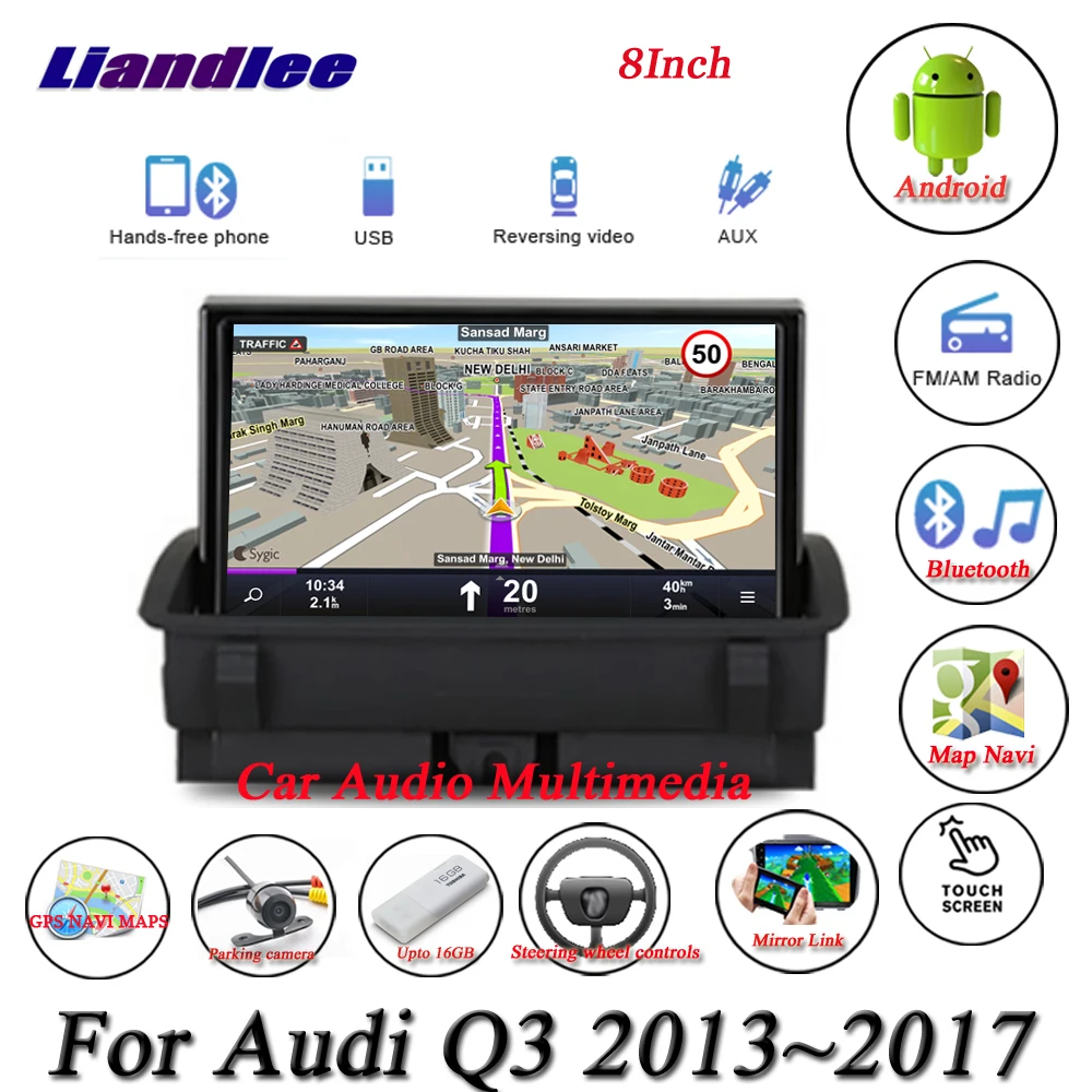 Liandlee для Audi RS Q3 2013 ~ 2017 Android оригинальный автомобиль Системы радио Wi-Fi gps Map Navi навигация Экран мультимедиа нет dvd-плеер