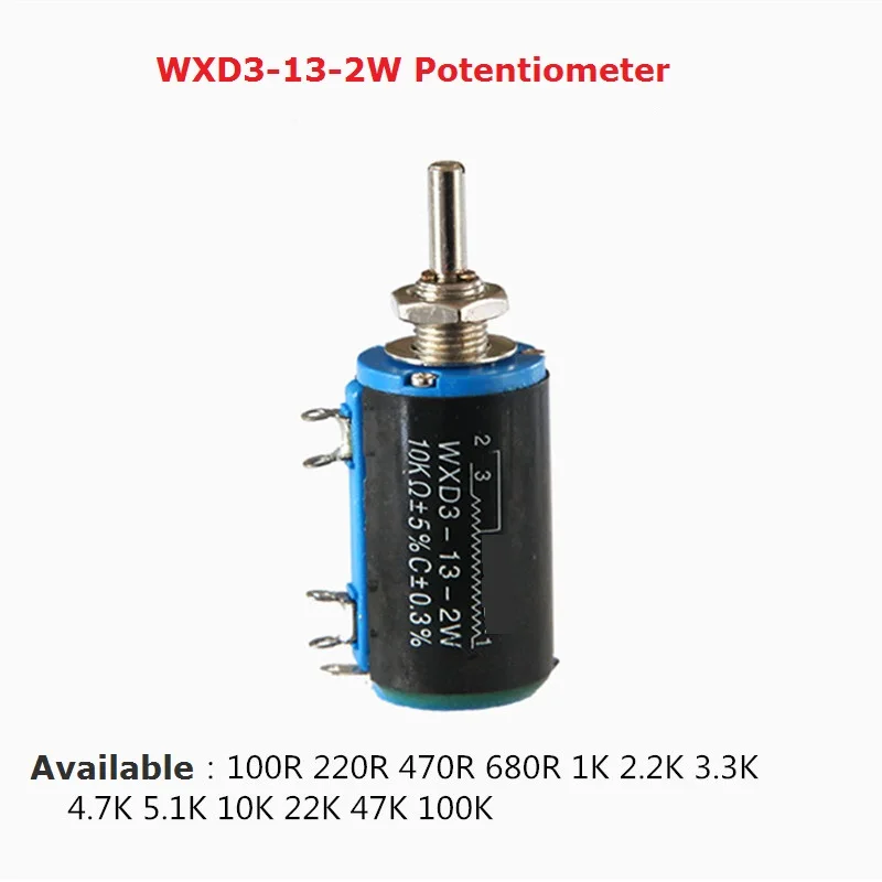 2 шт. WXD3-13-2W 1-10 K 680R 220R 470R 680R 3,3 K 5,1 K, 47(Европа) K 2,2 K 4,7 K 22K 100K Ом Потенциометр с точной регулировкой резистор