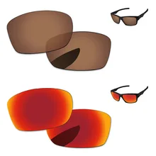 Огонь красный и медь коричневый 2 пары Поляризованные Сменные линзы для Юпитера квадратные солнечные очки Рамка UVA и UVB Защита