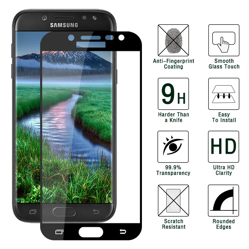

Tempered Glass for Samsung Galaxy J5 Pro 2017 EU Version Tough Protection Glass for Galaxy SM-J530F Full Curved Screen Protector