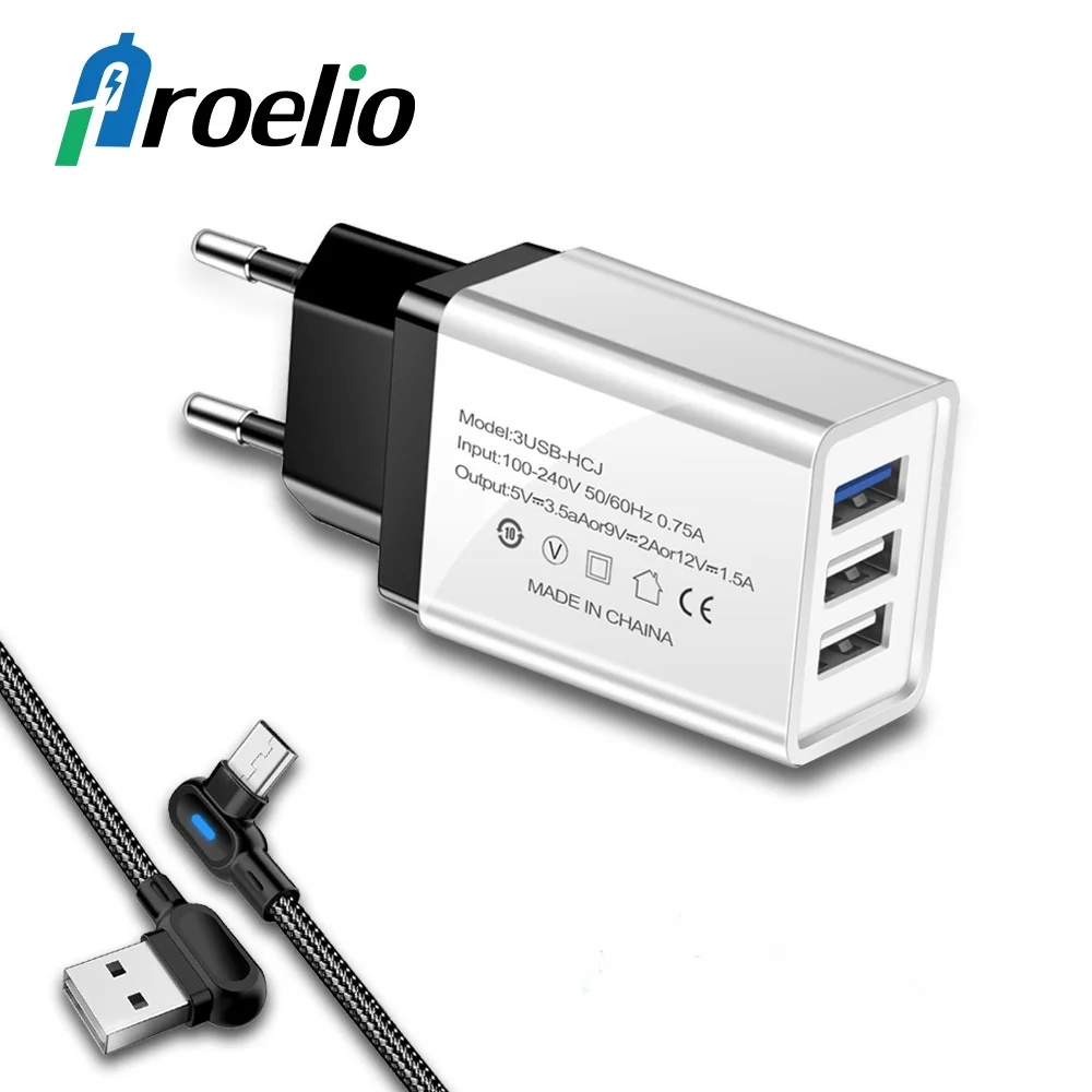 

Proelio Portable 3 Multi USB Fast Charger for iPhone 6 6S 7 8 Plus X XR Wall USB Phone Charger For Xiaomi Mi9 Mi 9 8 Redm Note 7