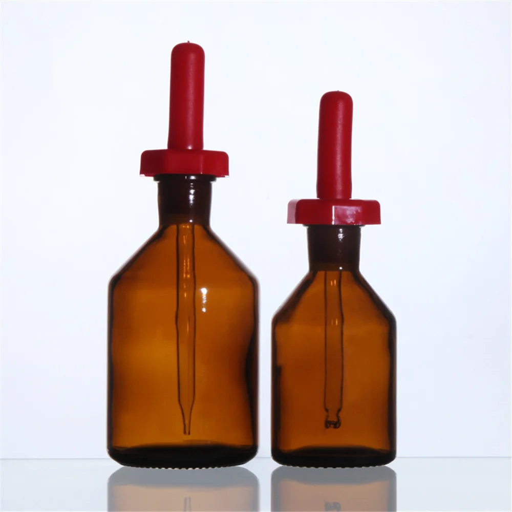 New Amber Brown glass Dropper bottle,Reagent bottle,lab reagent bottle