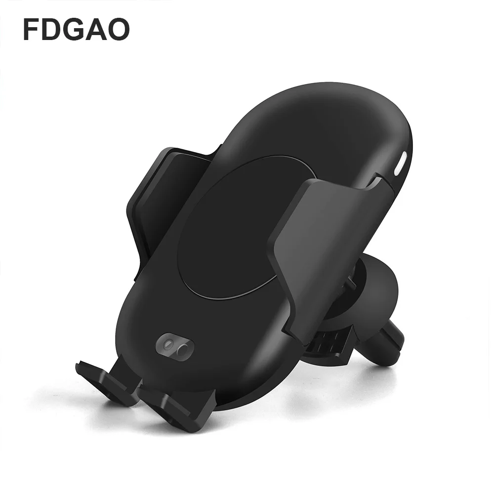 FDGAO Qi Car Wireless Charger For iPhone X XR XS 8 Plus Samsung S9 S8 S10 Car Phone Charger Fast Charging USB Car Charger Holder