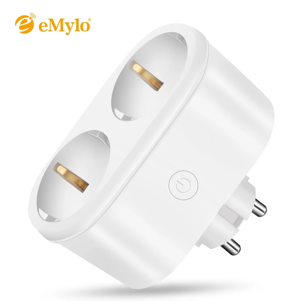 

220V WIFI Light Switch 2 in1 EU Standard Mini Smart Socket Remote Control Switch For Smart Life App, Alexa Echo, Google Home
