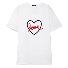 Kpop драма красный бархат радость же «любящее сердце» с принтом Круглая горловина футболка летние унисекс свободные любителей футболка с короткими рукавами футболки