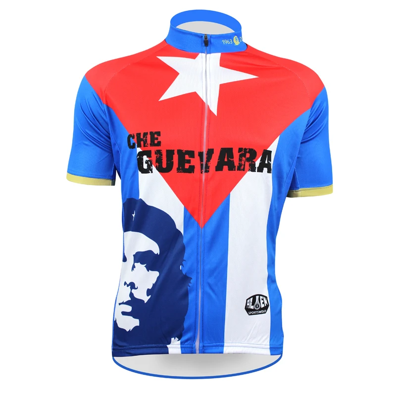 

New Pioneers Che Guevara Blue Alien SportsWear Mens Cycling Jersey Cycling Clothing Bike Shirt Size 2XS TO 5XL