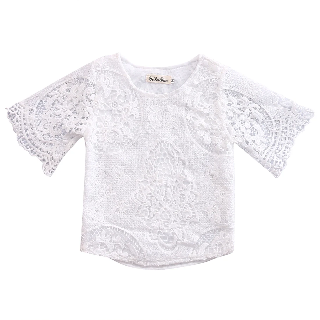 Novel Fashion Pretty White Lace Infant Baby Girl Lace Floral Tops+T