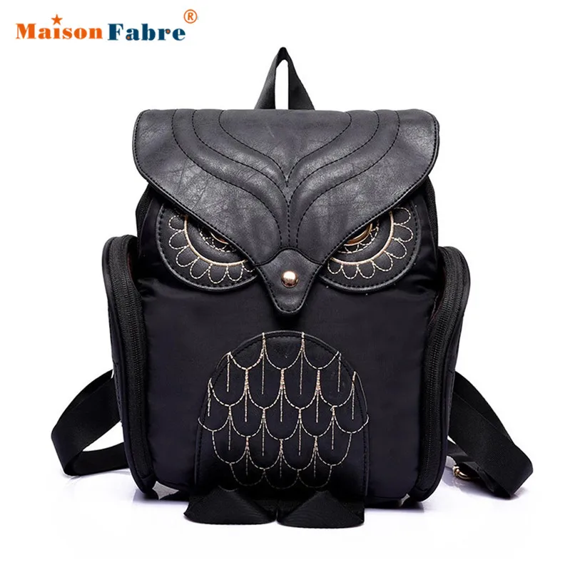 Women Backpack 2016 Newest Stylish Cool PU Leather Owl Backpack Female Women Bag Mujer Mochila Escolar Feminina School Bag