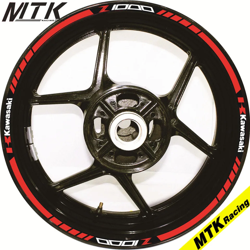 

MTKRACING Motorcycle Z 1000 wheel decals Reflective stickers rim stripes motorbike for KAWASAKI Z1000 Z900 Z650