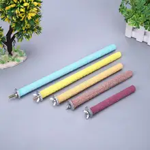 Colorido animal de estimação pássaro gaiola poleiros suporte plataforma pata moagem limpo mastigar brinquedo ou cão dente bola limpa de alimentos extra-resistente