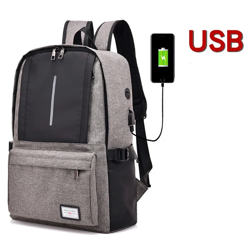 USB 15 6-дюймовый интерфейс водонепроницаемый нейлоновый ноутбук сумка рюкзак для
