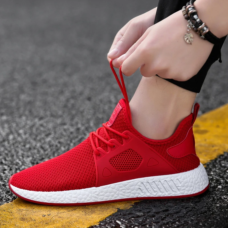 TRAANO Mesh Men Sneakers Casual Shoes For Lace-Up Male Footwear Spring Summer Breathable Comfortable CC-002 | Обувь