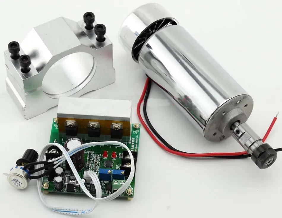 

CNC 0.4KW Spindle Motor ER11 + Mach3 PWM Speed controller + Mount 3.175mm
