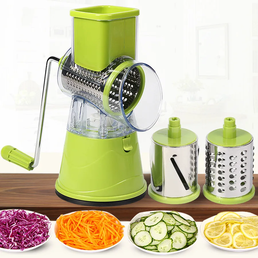 

New Manual Vegetable Cutter Slicer Kitchen Accessories Multifunctional Round Mandoline Slicer Potato Cheese Kitchen Gadgets
