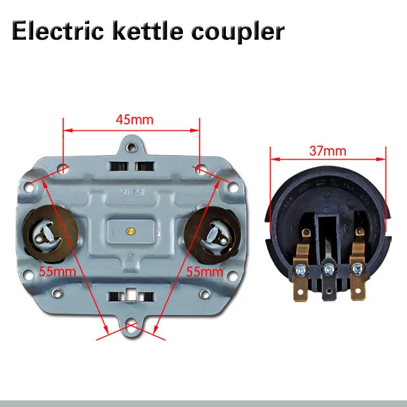 Electric kettle coffee pot temperature control switch coupler connector electric kettle base connection plug socket accessories