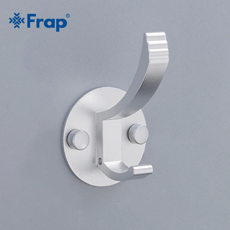 FRAP Fashion Clothes Hook Bathroom Towel Hook Bedroom Coat Hook Space Aluminum Clothes Hanging Wall-mounted Coat Hanger Y18063