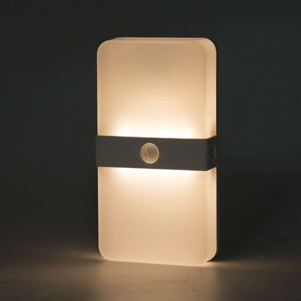  Two color rechargeable Magnetic Motion Sensor led cabinet Light auto on off PIR sensor Wall Lamp be - 32922183414