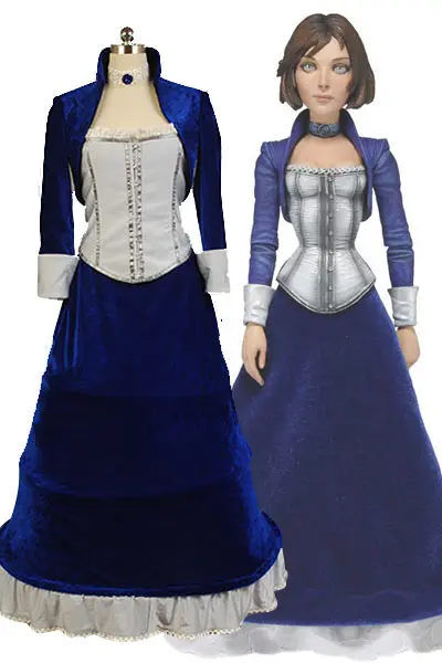 Женский карнавальный костюм Bioshock Infinite Elizabeth для косплея Хэллоуина платье