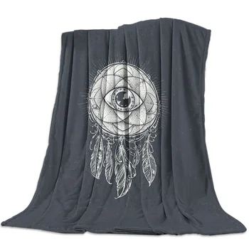 

Sacred Dreamcatcher Geometry Throw Blanket Soft Warm Microfiber Blanket