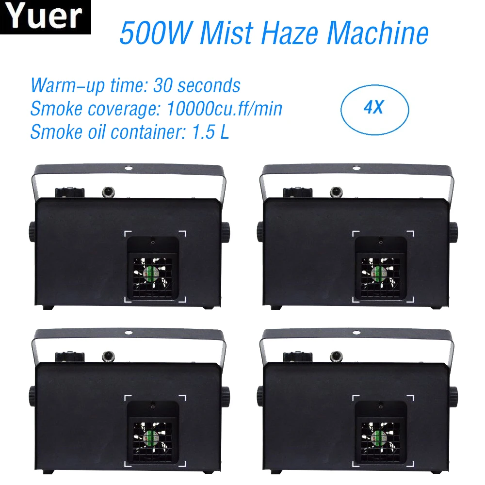 

4Pcs/Lot 500W Mist Haze Machine Smoke Machine DMX512 Control LED fogger Disco Lights DJ Equipment Stage Effect Smoke Machine