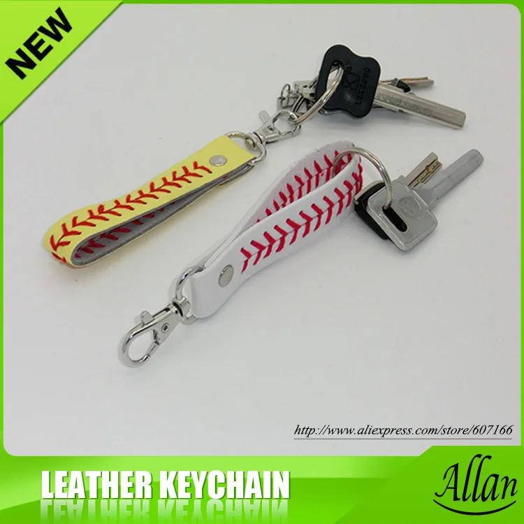 

2023 Softball baseball seamed leather keychains