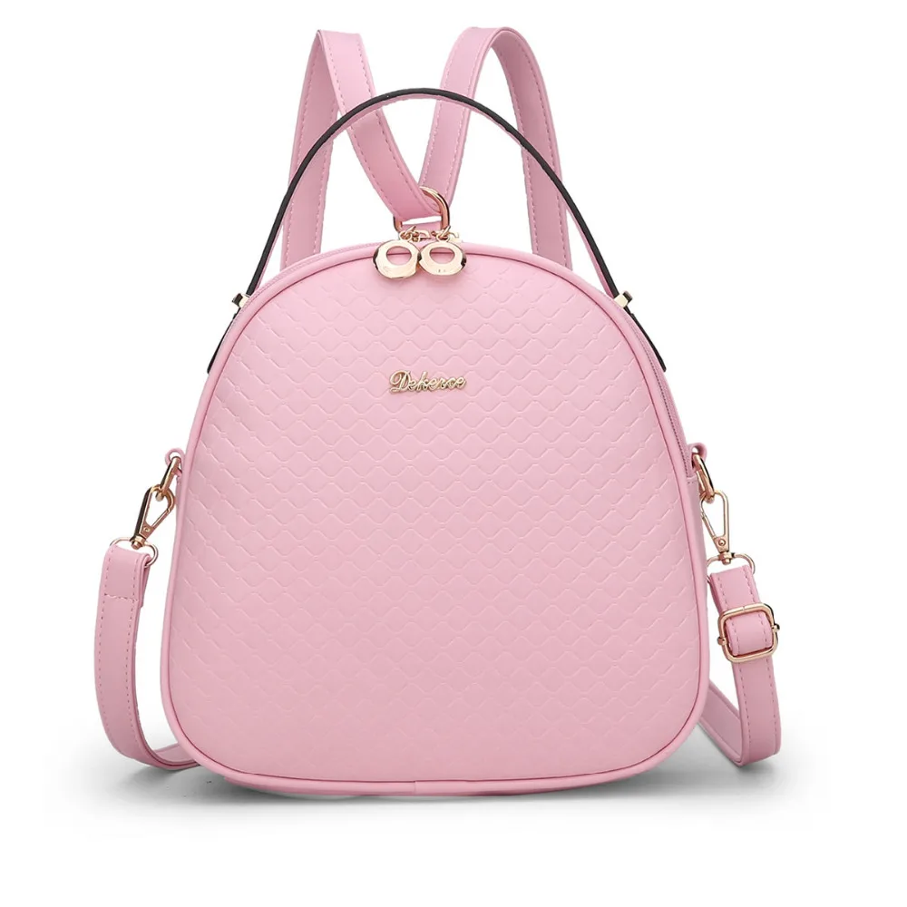 

High Quality Pu Leather Backpack Women Bags Famous Design Soft Handle Backpacks Fashion Korean Style Zipper Blue School Bag m717