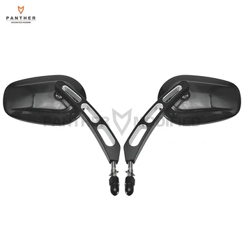 

Black Motorcycle Rear View Side Mirror Case for Harley Sportster Softail Touring Dyna XL1200C 883C