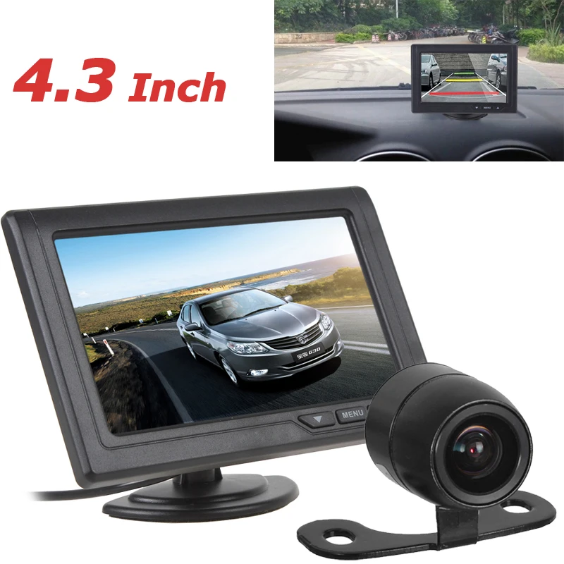

4.3 Inch Color TFT LCD Car Rear View Monitor 480 x 272 Auto Car Rear view Parking Monitor + 170 degree Car Reverse Backup Camera