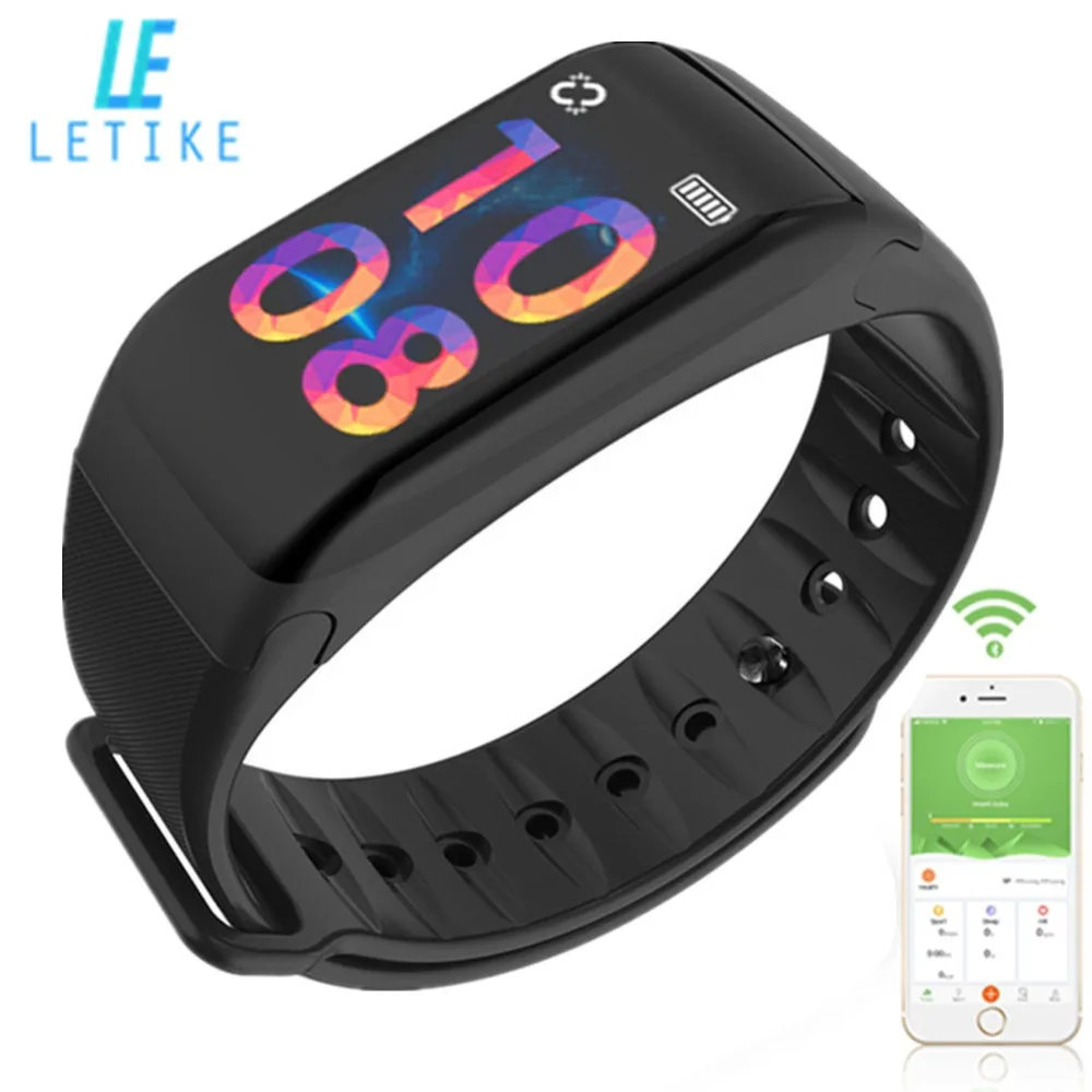

Letike F1 Plus Colorful 0.96" OLED Screen Waterproof Smart Bracelet With Continuous Heart Rate Monitoring Sports Fitness tracker
