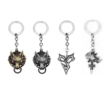 Горячая игра Final Fantasy 7 брелок винтажный Готический ключ с головой волка держатель цепи бронзовое серебряное животное кулон брелок llaveros