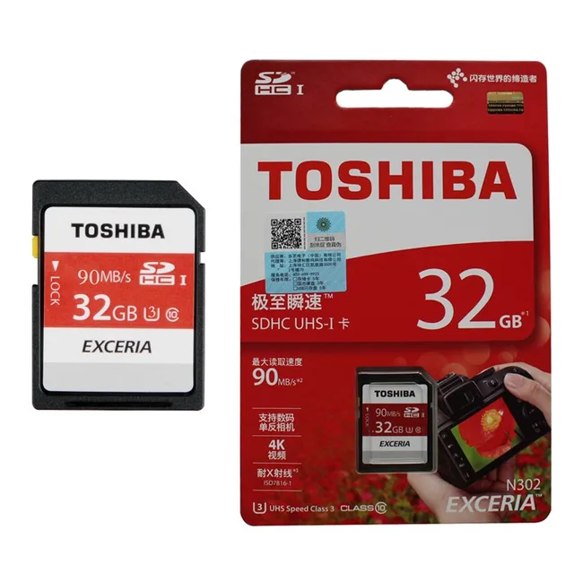 TOSHIBA Memory card 32gb class 10 sd card UHS 1 U3 90MB/S SDHC TF Card
