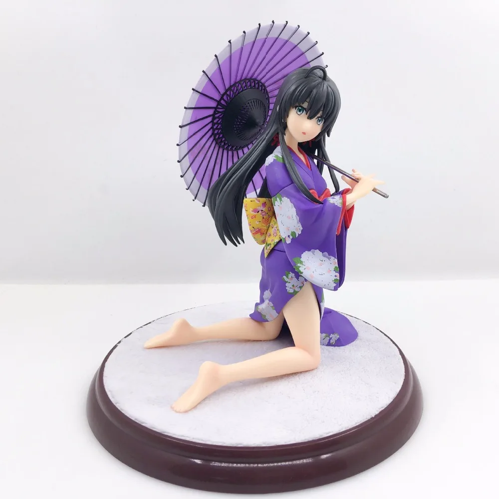 

HKXZM Anime 17CM My Teen Romantic Comedy SNAFU Yukinoshita Yukino Kimono Ver 1/6 Scale PVC Figure Collectible Model Toys Gift