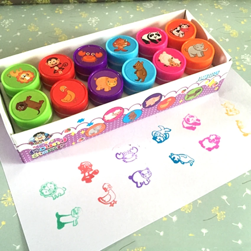 

Animal Drawing Stamp Toy Children Diy Handmade Scrapbook Photo Album Students Stamps Diary Decor Seal Kids Toy Gift