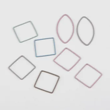

Handmade DIY Stud Earrings Pendant material copper paint spray, simple horse eye oval square jewelry accessories