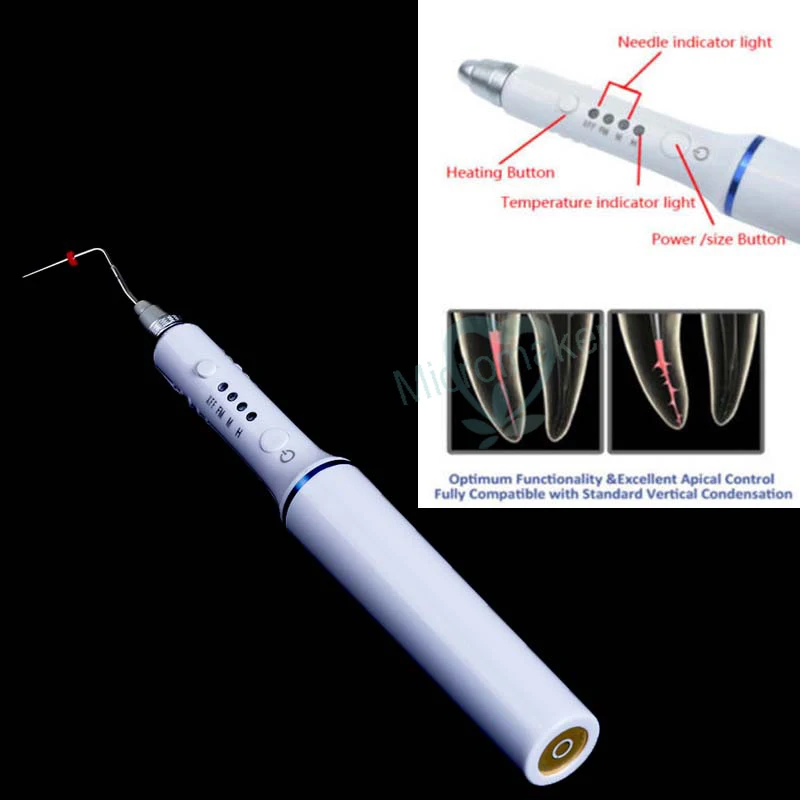 Зубная зарядная система горячего расплава, зубная Беспроводная зубная прорезыватель, перча, система обтурации, Эндо, ручка с подогревом, с 4 наконечниками