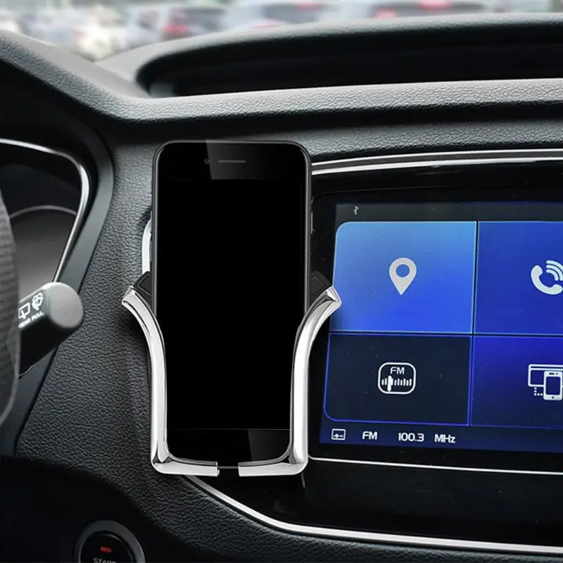 

U-type Gravity Car GPS Stand Phone Holder Automatic Load-bearing Induction Navigation Bracket Air Vent Mount Car Holder