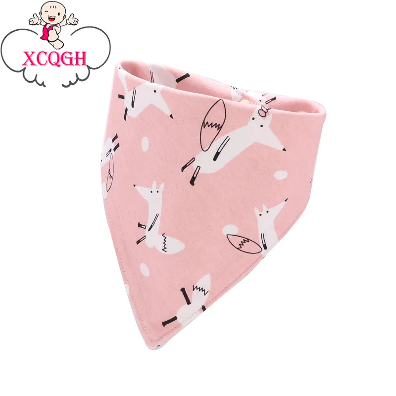 

XCQGH Pink Fox Baby Bibs Bandana Bibs Triangle Infant Toddler Towel Bib for Baby Feeding Burp Cloth