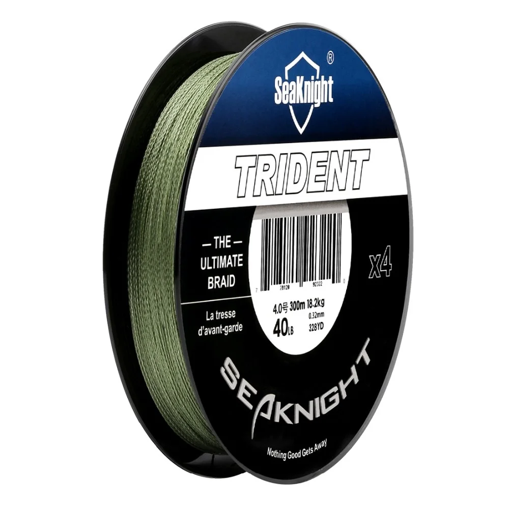Новая плетеная рыболовная леска TRIDENT 300 м/328YDS 4 нити из ПЭ для ловли карпа морской