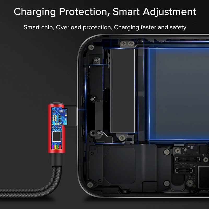 EECPT 3A usb type C кабель для зарядного устройства 90 градусов кабель для зарядки данных type-C кабель для samsung S10 Xiaomi mi 9 Красный mi Note 7 USB-C шнур