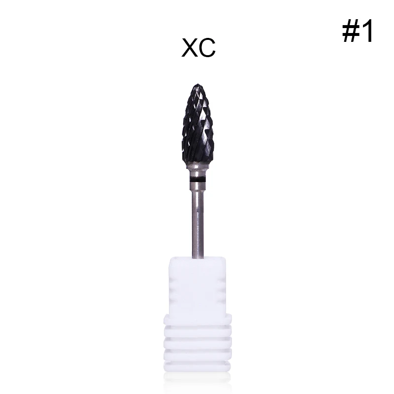 Black Head Nail Drill Bits Machine Nail File Tool XC C M F XF Multi Size Electric Sander Nail Art Replacement Tool 1 Pc - Цвет: 1