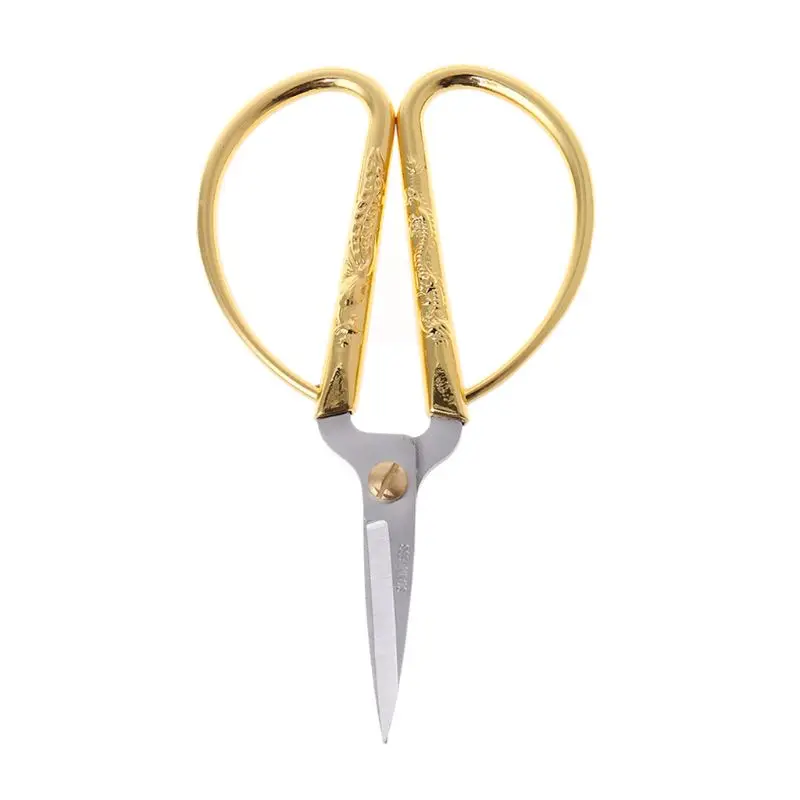 Резные золотой дракон тон металлической ручкой ножницы для бонсай Нержавеющая сталь ножницы для бонсай ручной инструменты, режущие