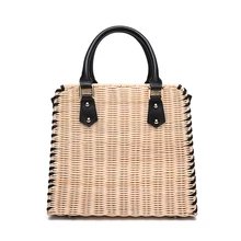 Высококачественная плетеная Сумка из ротанга из натуральной кожи, подходящая Женская сумочка ручной работы, импортная Высококачественная сумка из ротанга, летняя дорожная сумка