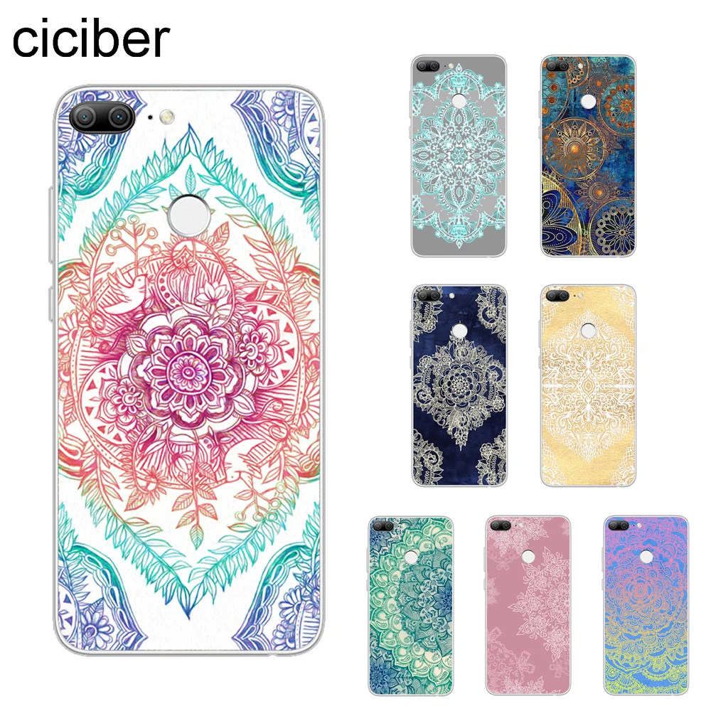 

ciciber Floral Mandala Cover For Huawei Honor 9 Lite 8 10 Pro Lite Note Play V10 8X 7A Phone Cases Coque Soft TPU Capinha Shell