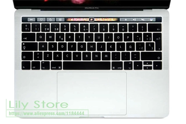 Для Macbook Pro 13 15 A1706 A1989 A1707 A1990 A2159 с сенсорной панелью евро/США испанский силиконовый чехол для клавиатуры защита кожи