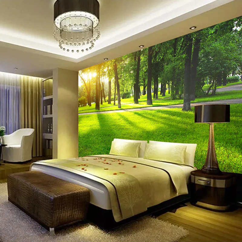 

JiaSheMeiJu Custom Non-Woven Wall Mural Forest Natural Landscape Bedroom 3D Photo Wallpapers For Living Room TV Background Mural