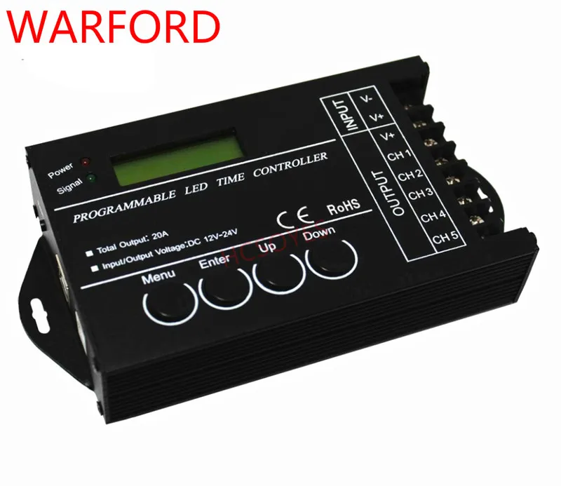 

DC12 DC24V TC421 WiFi time programmable led controller dimmer rgb aquarium lighting timer input 5 channels for led strip