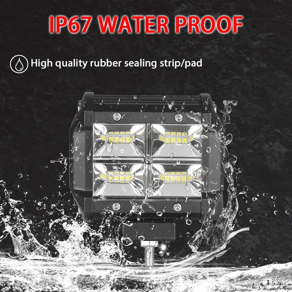 4 inch Wide Flood Beam CREE led work light (6)