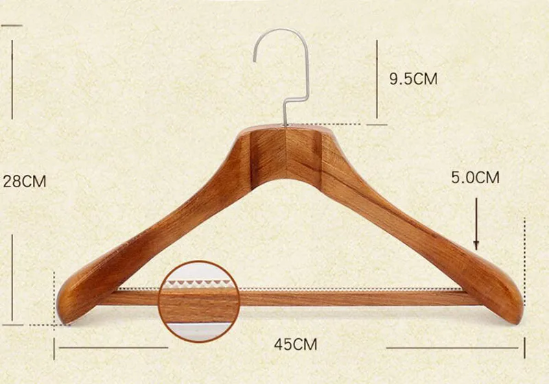 Hangerlink самые роскошные широкие плечики бука деревянная вешалка для костюмов и пальто(4 шт./лот