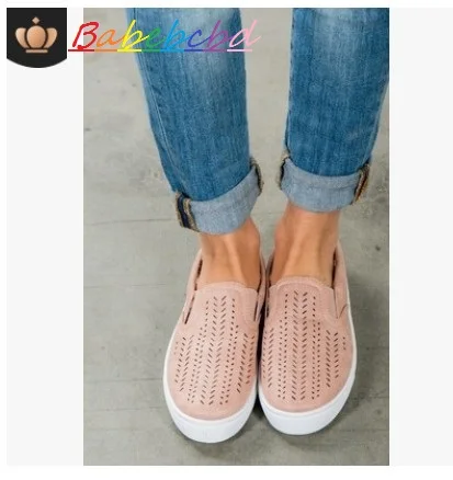 

European and American pure color foreign trade large-sized flat-heeled women's shoes hollow round-headed women's canvas shoes