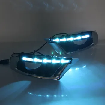 

Car Flashing led drl daytime running light For Toyota Camry 2011 year Tri-color Day Traffic hole cover function Signal light